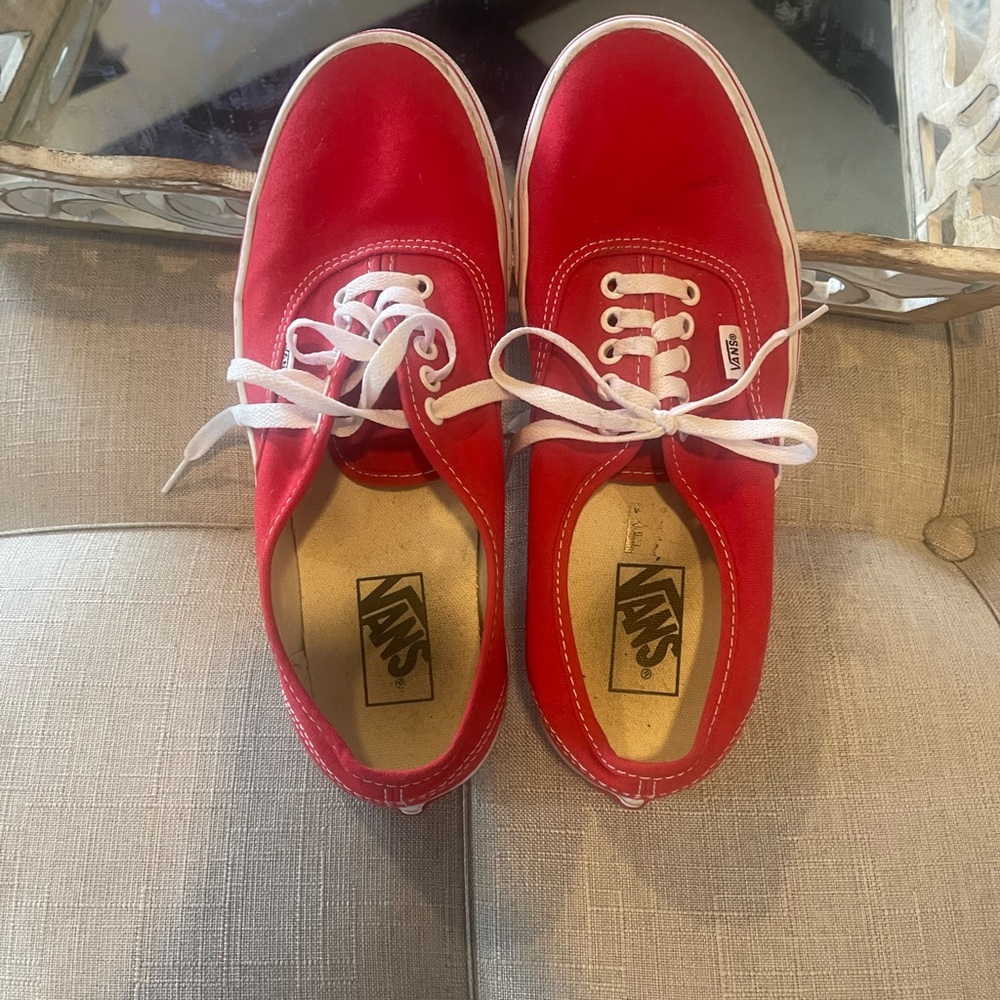 Vans Red Athletic Shoes for Women